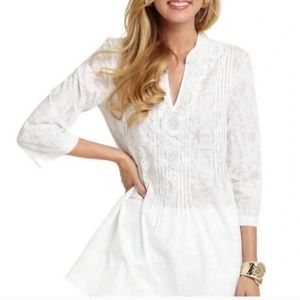 Lilly Pulitzer White Tunic Top